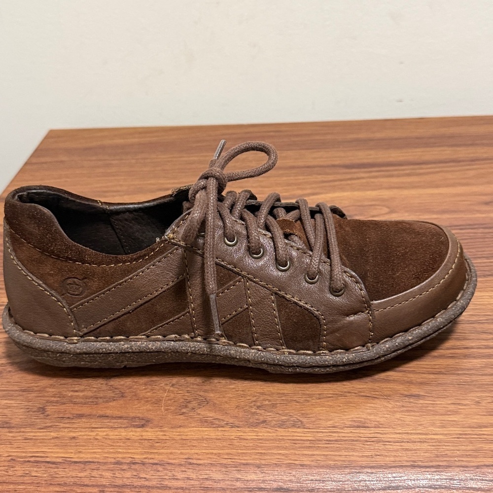Born Brown Leather/Suede Lace Up Oxford Women’s Shoes. Size 8.5M. - Picture 2 of 7